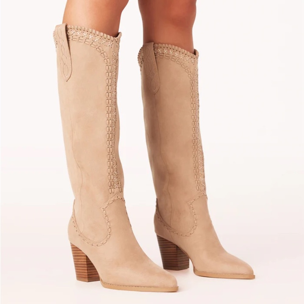 Billini Beige Heeled Boots